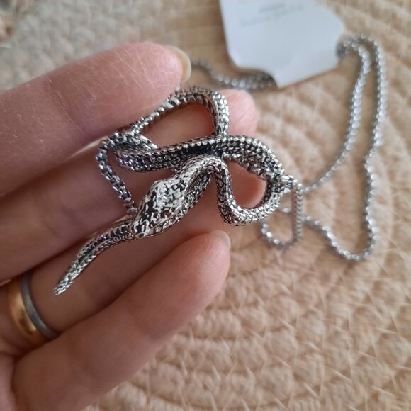 Snake Pendant Gothic Pendant Necklace - Stainless Steel, NEW! - Picture 7 of 14